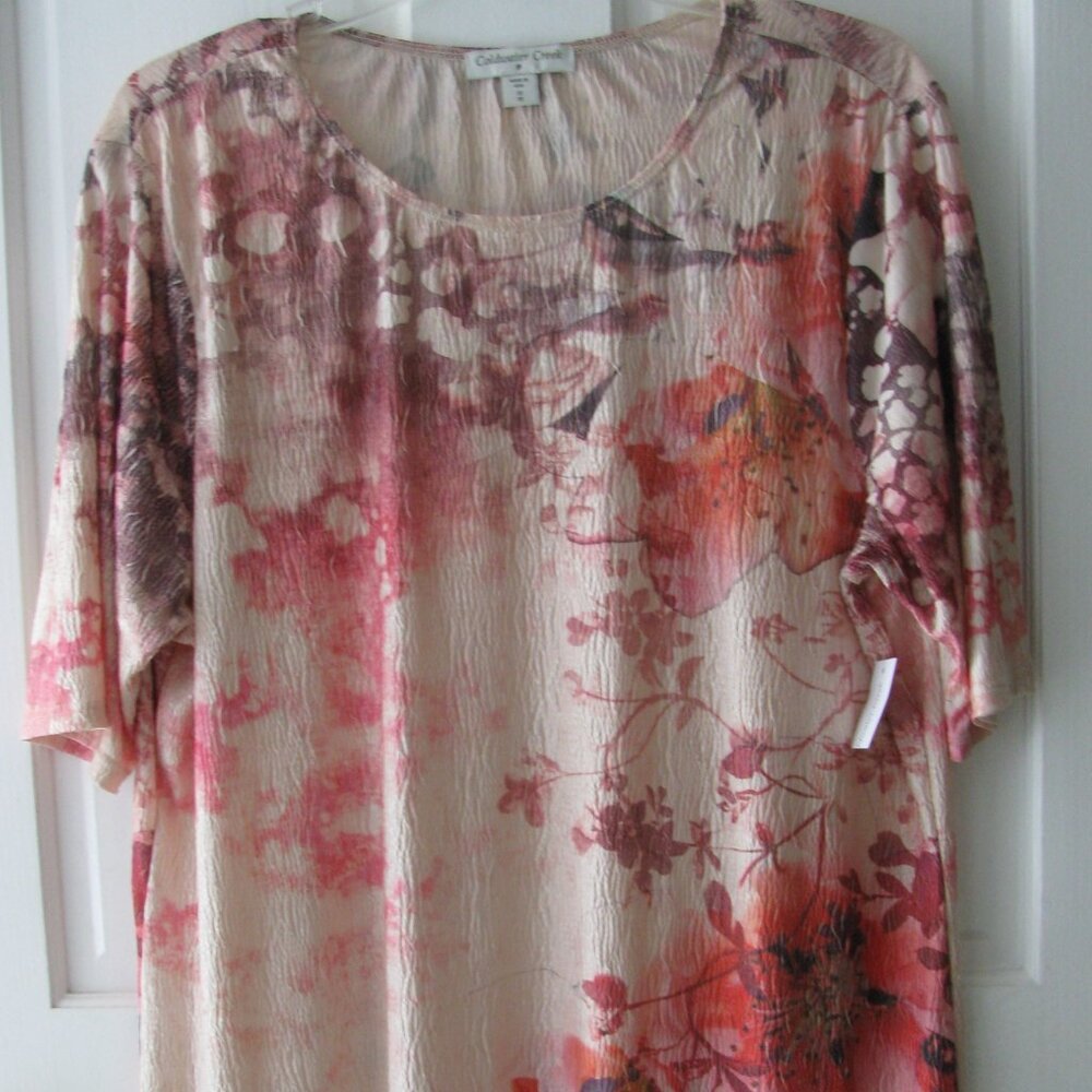 Coldwater Creek Floral Top Size 1X 18